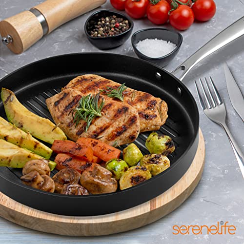 Nutrichef NCGPRD72 Anodized Non-Stick Grill - Dishwasher Safe Nonstick Grill Pan Heavy Gauge Aluminum Body thumb #6