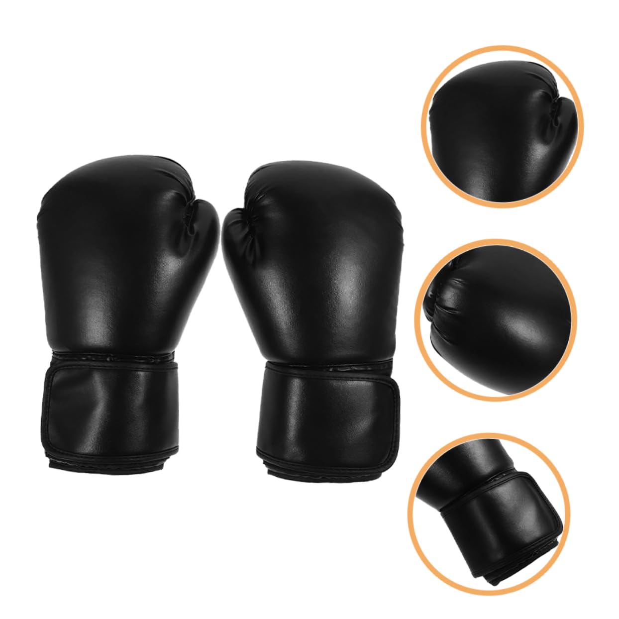 Toyvian Guanti da Boxe da Donna in Pu Nero, Progettati per Allenamento e Taekwondo, Funzione Antiscivolo e Posizione Naturale della Mano