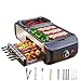 Sartén eléctrica para parrilla con olla caliente, olla eléctrica para parrilla eléctrica de 2800 W, parrilla giratoria automática multifuncional 3 en 1 Sartén para barbacoa sin humo Sartén antiadher