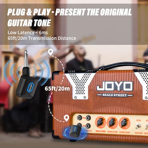 Transmisor y receptor inalámbrico para guitarra JOYO 5,8 GHz con caja de carga (JW-06), incluye sistema inalámbrico para guitarra JOYO 5,8 GHz (JW-02S) miniatura 6