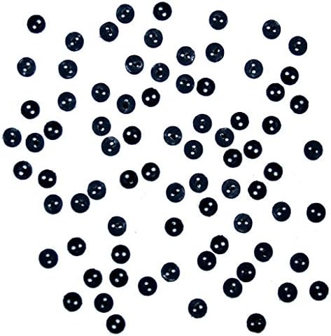 Factory Direct Craft Package of Approx. 300 Pieces Dress It Up Micro Mini Round Black Buttons for Home and Holiday Decorating Crafting and Displaying