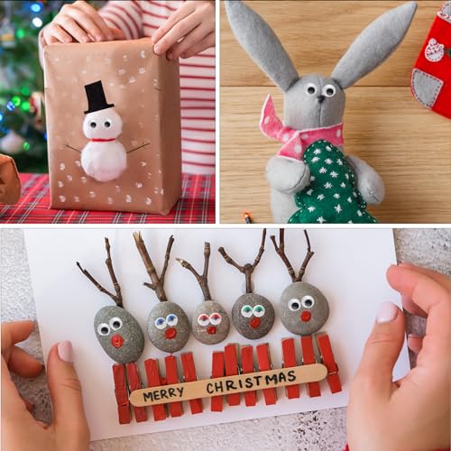 astaron 800pcs 4mm-12mm googly eyes self adhesive wiggle eyes for art craft supplies doll making and scrapbooking7 size