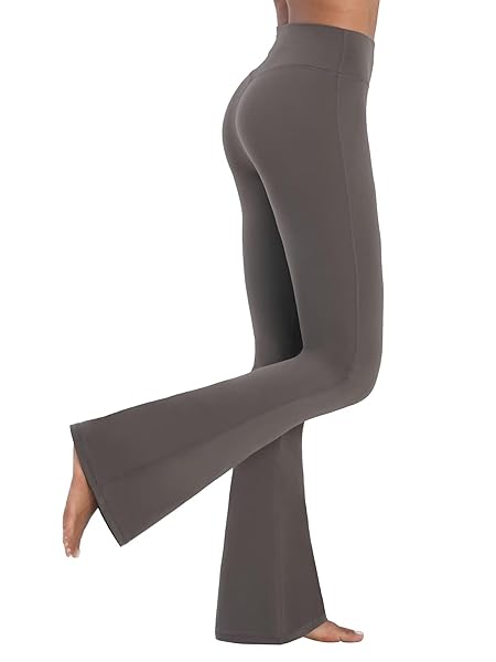 Sunzel High Waist Mini Flared Leggings for Women, Tummy Control Casual Flare Yoga Pants for Yoga Workout Gym