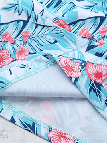 3PCS Kids Girls Tankini Digital Printed Swimsuit Swimwear Beach Wear Swim Tops with Bottoms Skirt Set4