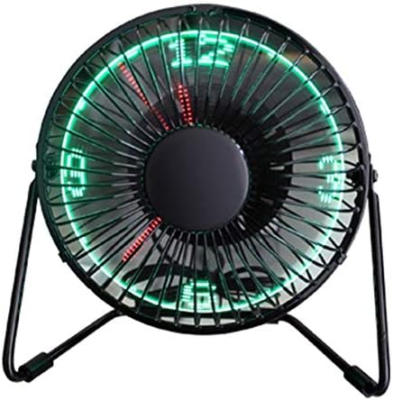 Desktop USB Fan Real Time Temperature Message LED Light Cooling Fan to for PC Notebook Power Bank