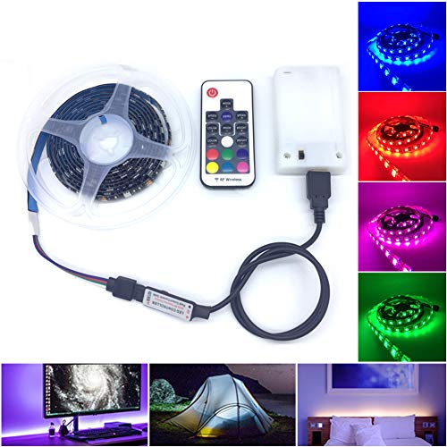 Battery Powered LED Strip Lights - with Remote Waterproof Battery Operated LED Light
