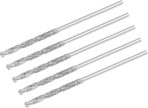 uxcell Brocas de acero de alta velocidad de la torsión del diamante de 0.035 in para las baldosas de piedra de cristal de las conchas del mar 5