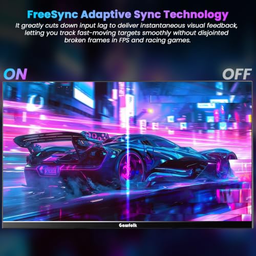 Image of Gawfolk 24.5 Inch Gaming Monitor Flat VA Panel, 240Hz Monitor 1ms | FreeSync, 3000:1 High Contrast, 68% NTSC, VESA 75x75mm Wall Mountable