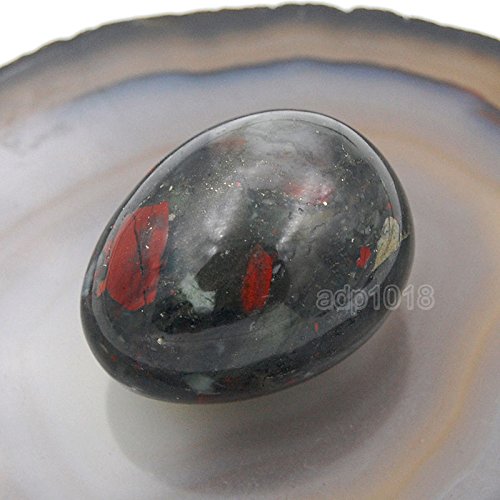 Natural Gemstone Sphere Crystal Egg Healing Stone with Wooden Stand (Blue Turquoise) - //coolthings.us