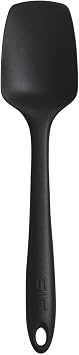 GIR Get It Right Silicone Spatula Spoonula, Non toxic cooking utensils for Nonstick Cookware, Cooking and Baking - Mini - 8IN - Black