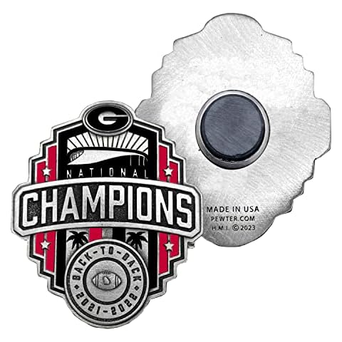 Heritage Pewter Georgia Bulldogs 2022 National Champions Magnet | Intricately Crafted Metal Pewter Cover