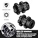 4pcs FriHobby 17mm Wheel Spacer Splined Wheel Hex Hub & Nut Compatible with Traxxas E-Revo Revo 3.3 E-Maxx T-Maxx Summit Slayer Pro 4X4 1/10 RC Monster Truck (Black)