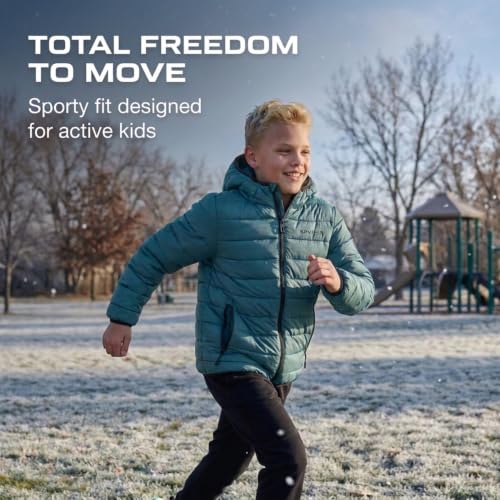 Image of Spyder Boys Puffer Jacket - Packable Lightweight Hooded Winter Coat