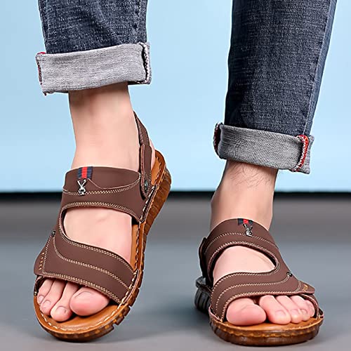 Men's Sandals Leather, Men Outdoor and Indoor Comfort Open Toe Fisherman Sandals Beach Sandal, Outdoor Summer Sport Sandals2