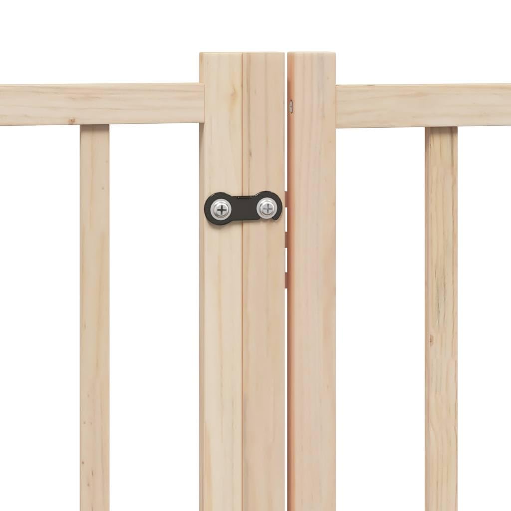 Homgoday Barrera para Perros,Puerta para Perros Plegable 6 Paneles Madera de álamo 300 cm Barrera de Seguridad para Perros Mascotas,para Escaleras y Puertas