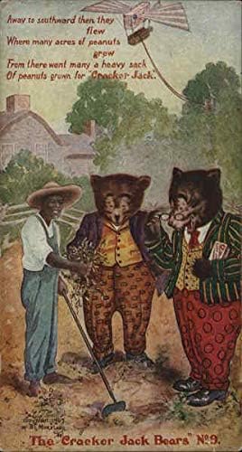 Vintage Advertising Postcard: Cracker Jack Bears 9 Advertising