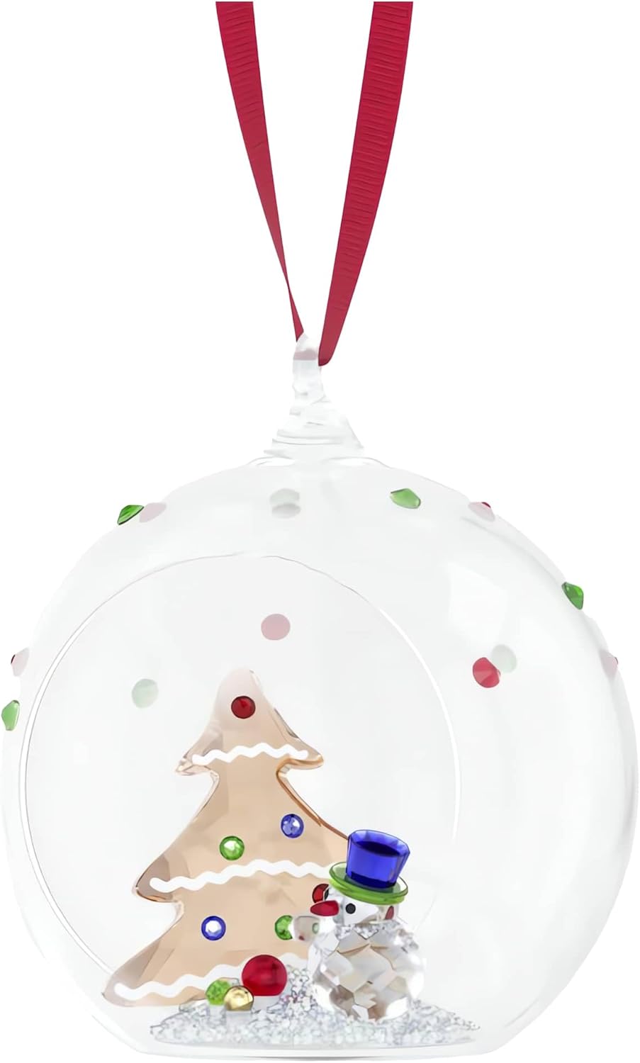 Swarovski Holiday Cheers Tree and Snowman Ball Ornament - Image 2