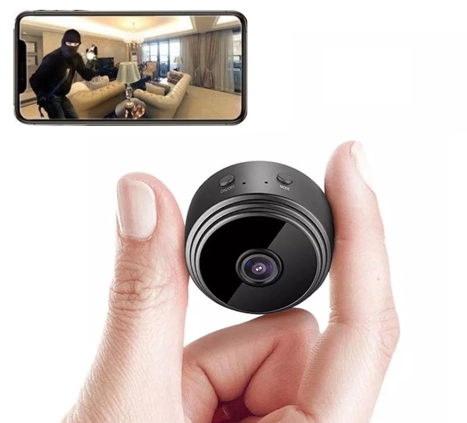 Micro Camara Oculta IP WiFi HD 1080p con Bateria y App para Ver Video a Tiempo Real Desde el...