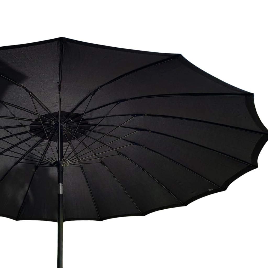 2.7m Shanghai Crank & Tilt Garden Parasol - Black