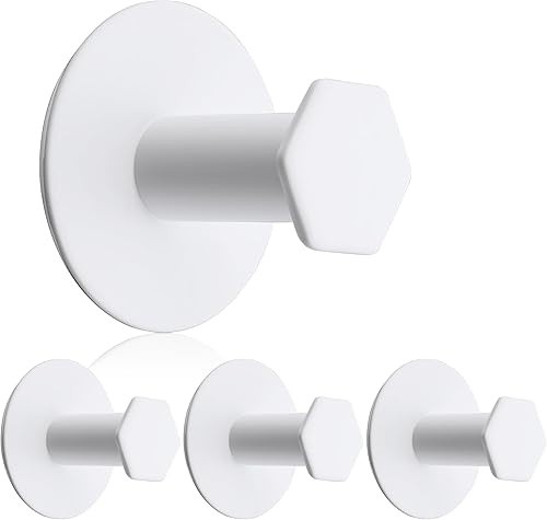 Miniatura 9 de SAYAYO Ganchos autoadhesivos para colgar, ganchos para colgar abrigos de pared, gancho negro mate para toallas para baños, gancho para pegar en el