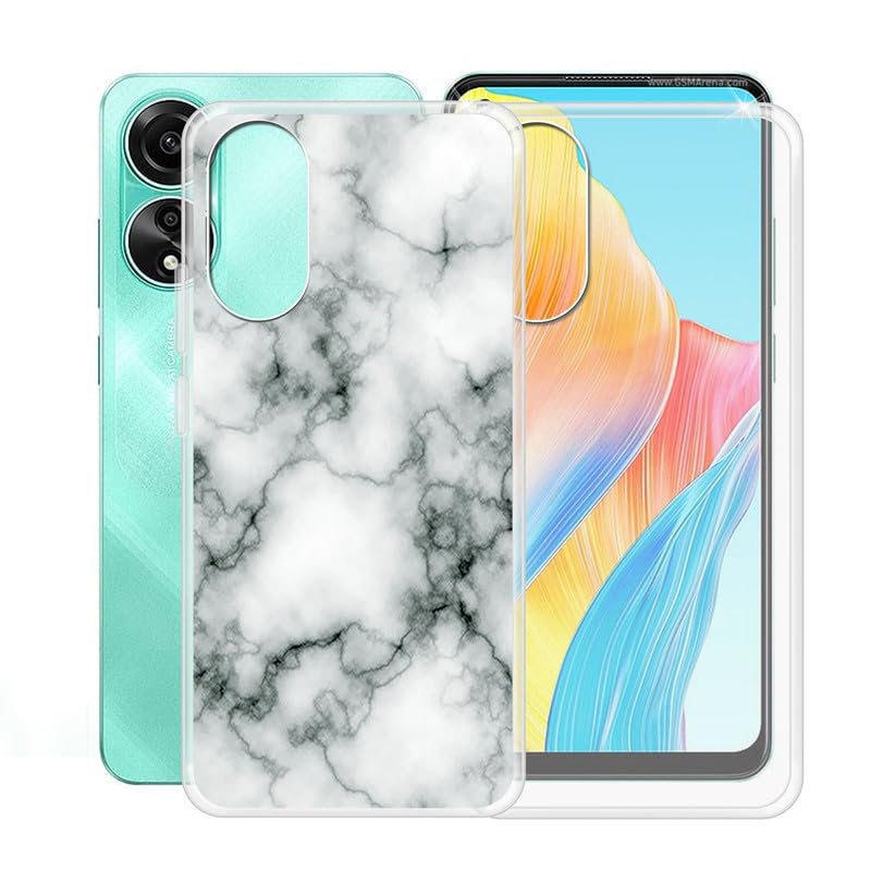 Custodia TINGYR Per Oppo A78 4G - Cover Sottile In Gomma TPU Antiurto, Morbida E Flessibile (Nero)