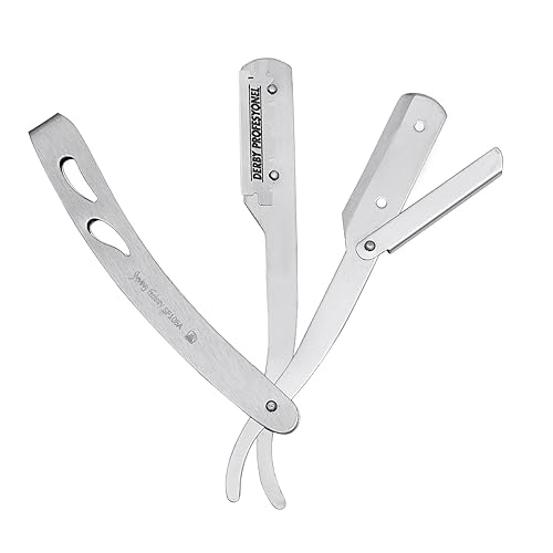 Miniatura 3 de the shave factory Kit de maquinilla de afeitar de borde recto, con una sola maquinilla de afeitar de acero inoxidable para hombres (mate100