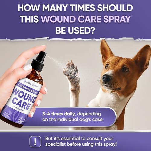 Dog Wound Care + Lavender | Wound Care for Dogs | Skin Irritation Treatment | All Breeds Itch Spray | Lavender Spray | Pet Cone | 4 Oz