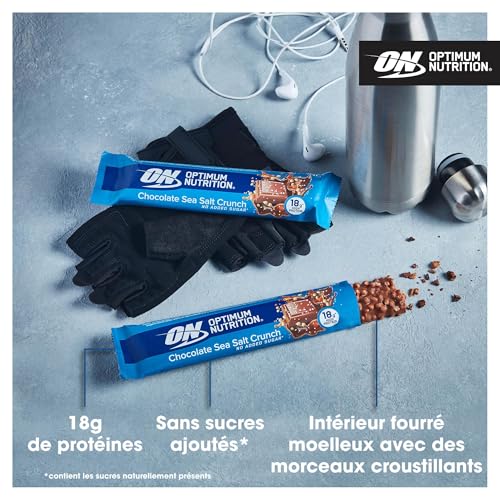 Optimum Nutrition Crunchy Protein Bar (12x55g) Chocolat Sel de mer Crunch – Image 4