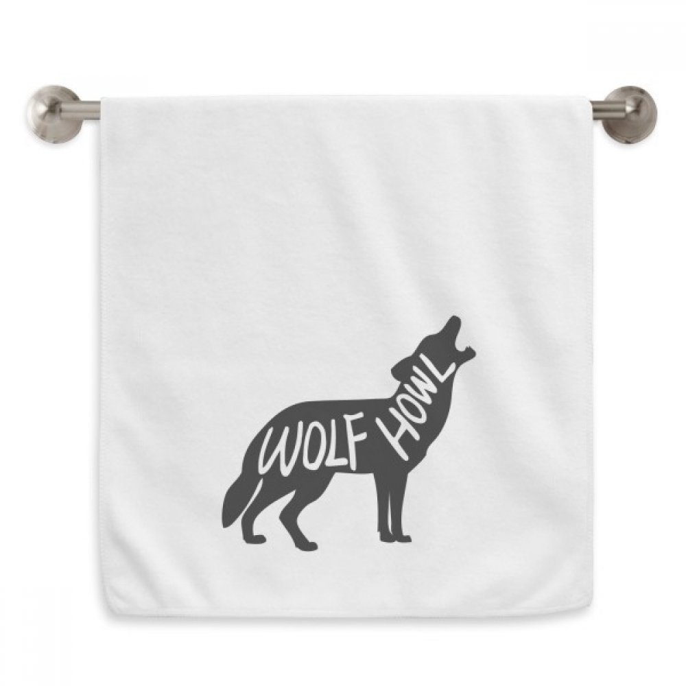 Serviettes loup noir pour décoration de salle de bain naturelle