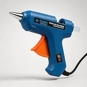 Pistola de Cola Quente Profissional Exbom 20W Bivolt Automático com 2 Bastões – Alta Potência e Precisão