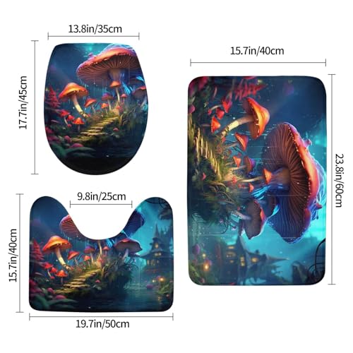 Tapis de bain absorbant en forme de U pour une douceur mystérieuse - 3