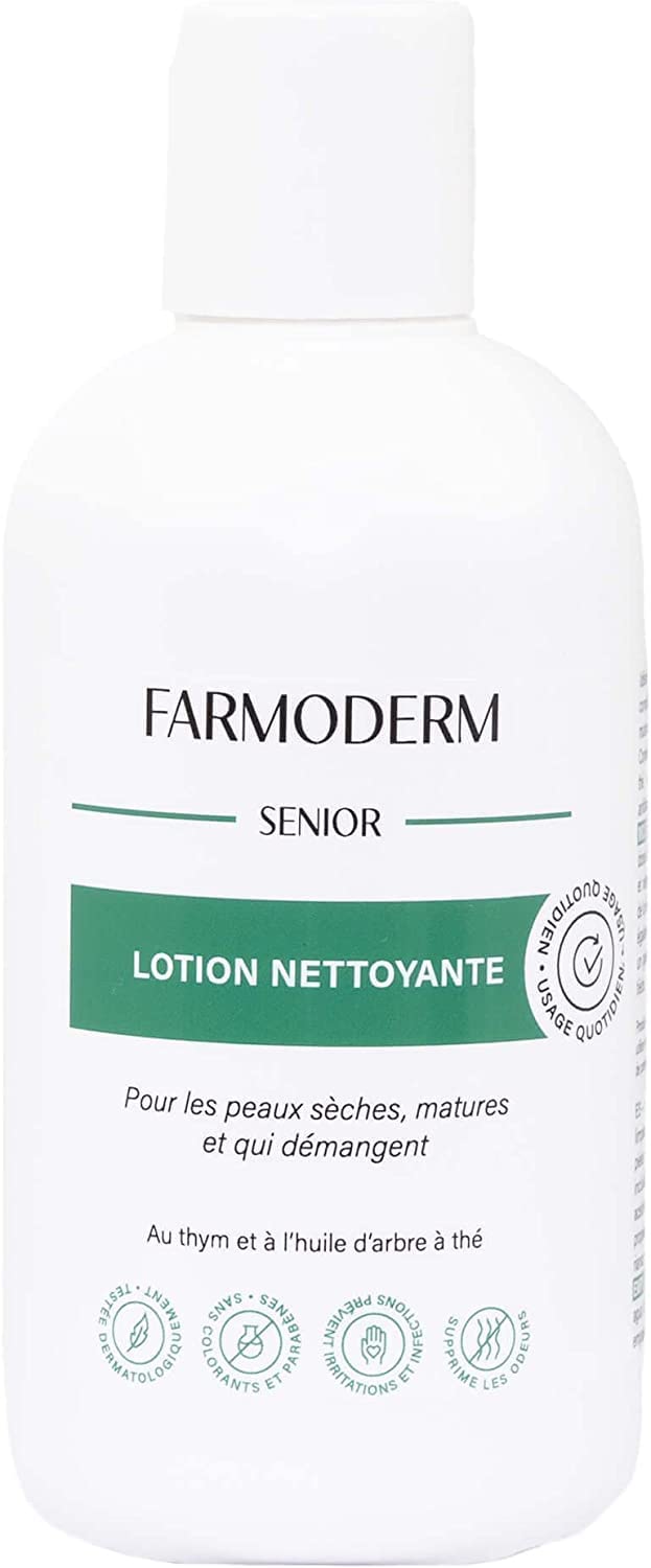 FARMODERM Antibacterial Body Wash with Thyme and Tea Tree Oil - Daily pH Balanced Body Wash for the Elderly, Incontinents and Disabled - Sensitive, Dry & Itchy Skin