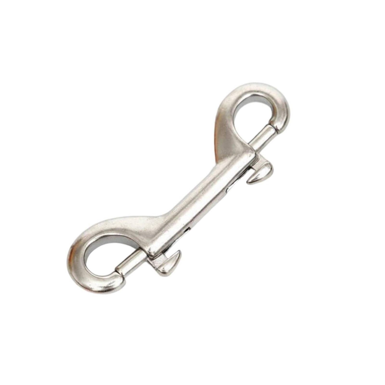 316 Stainless Steel Double Ended Snap Hook Double Bolt Snap Heavy Duty Underwater BCD Clip for Technical Divers, 115MM, Swivel Pin-image-39