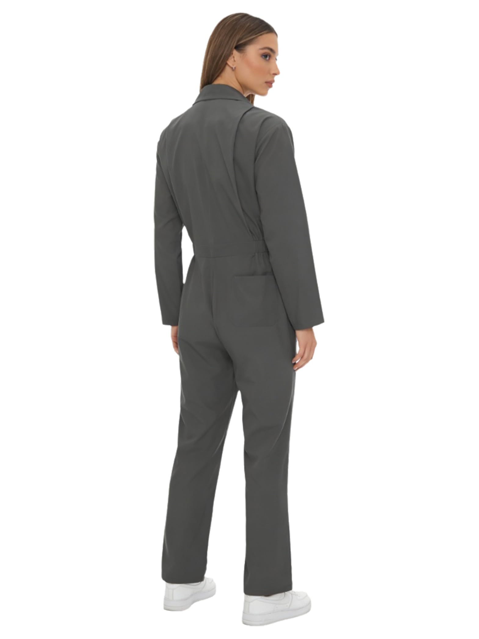 Overall Lavoro Donna Jumpsuit Con Cerniera Abito Lavoro Artigiani Indumento Meccanici In Officina