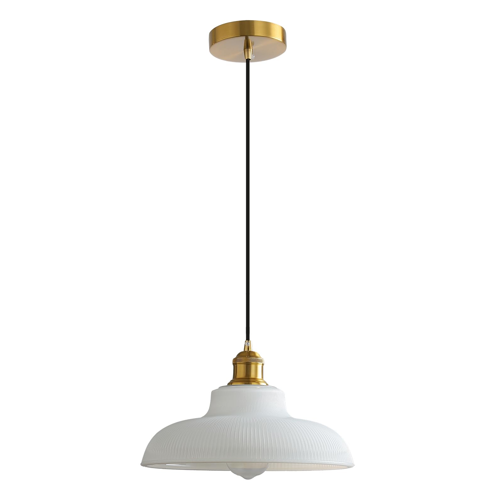 XZHGCEE Milk Glass Pendant Light White Ceiling Light, Hanging Ceiling Lights Vintage Pendant Light, Pendant Lights for Kitchen Island Bedroom Hallway Study Room Coffee Bar (White-1)