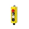 ASI TLP4.E Compact 4 Position Lift Pendant Station, UP-Down Buttons, 1 Selector Switch, 1 Emergency Stop, 1NC3No Contacts