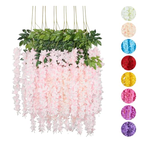 Catálogo para Comprar On-line Plantas y flores artificiales disponible en línea para comprar. 41 SELECTSHOP Flores Artificiales De Decoracion Glicina Colgantes De Wisteria para Jardín Exterior Hogar Fiesta Boda Plantas Artificiales Decorativas Flores Artificiales Realistas...