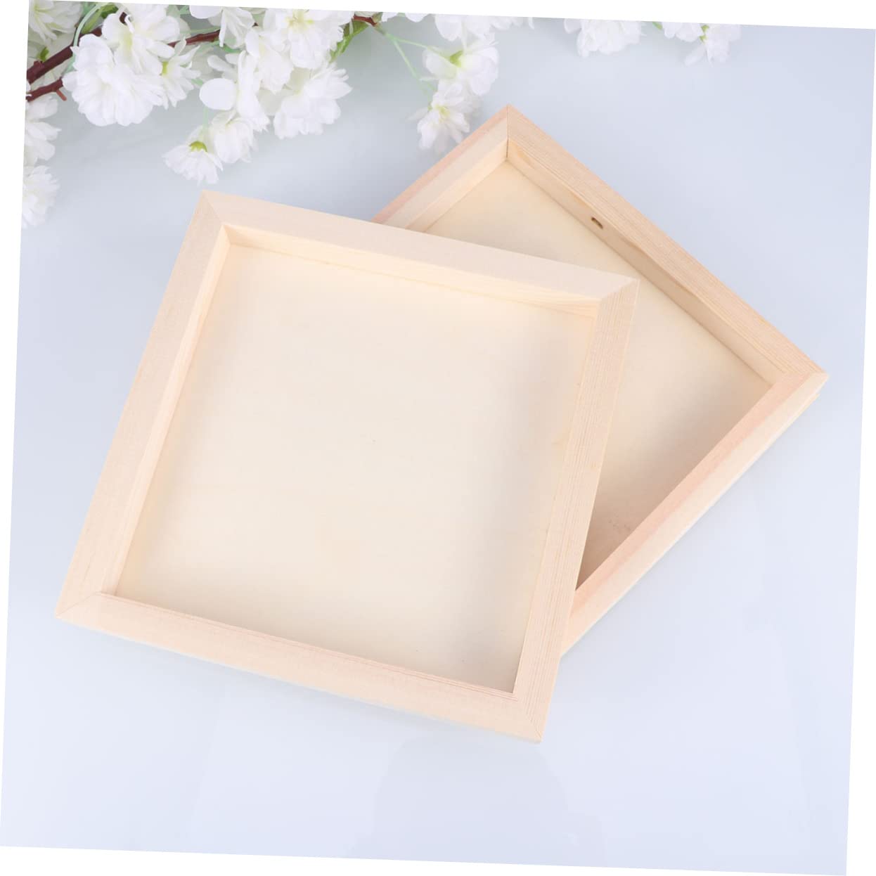 Abaodam Marco de Arcilla DIY de Madera, 5 Piezas, Beige para Niños