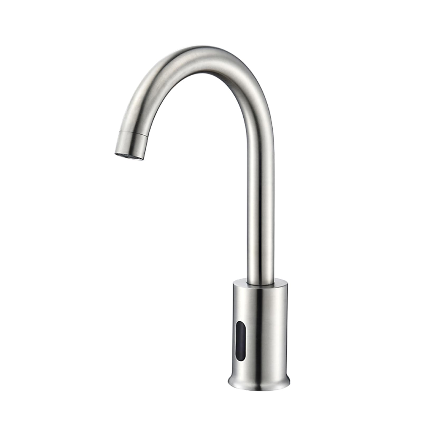 ZYCHSJXA Touchless Basin Tap Sensor Faucet Bathroom Sink Taps Gooseneck Spout Brushed
