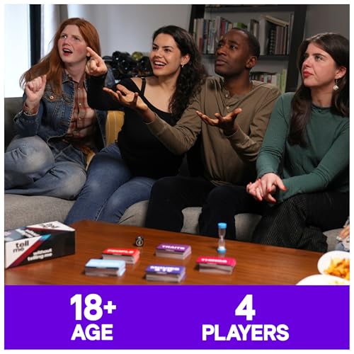Spin Master Games, Tell Me Without Telling Me, 2025 Edition with New Cards, The Viral Adult Party Game for Friendsgiving, Adult Card Game, 4+ Players, for Ages 18 & Up