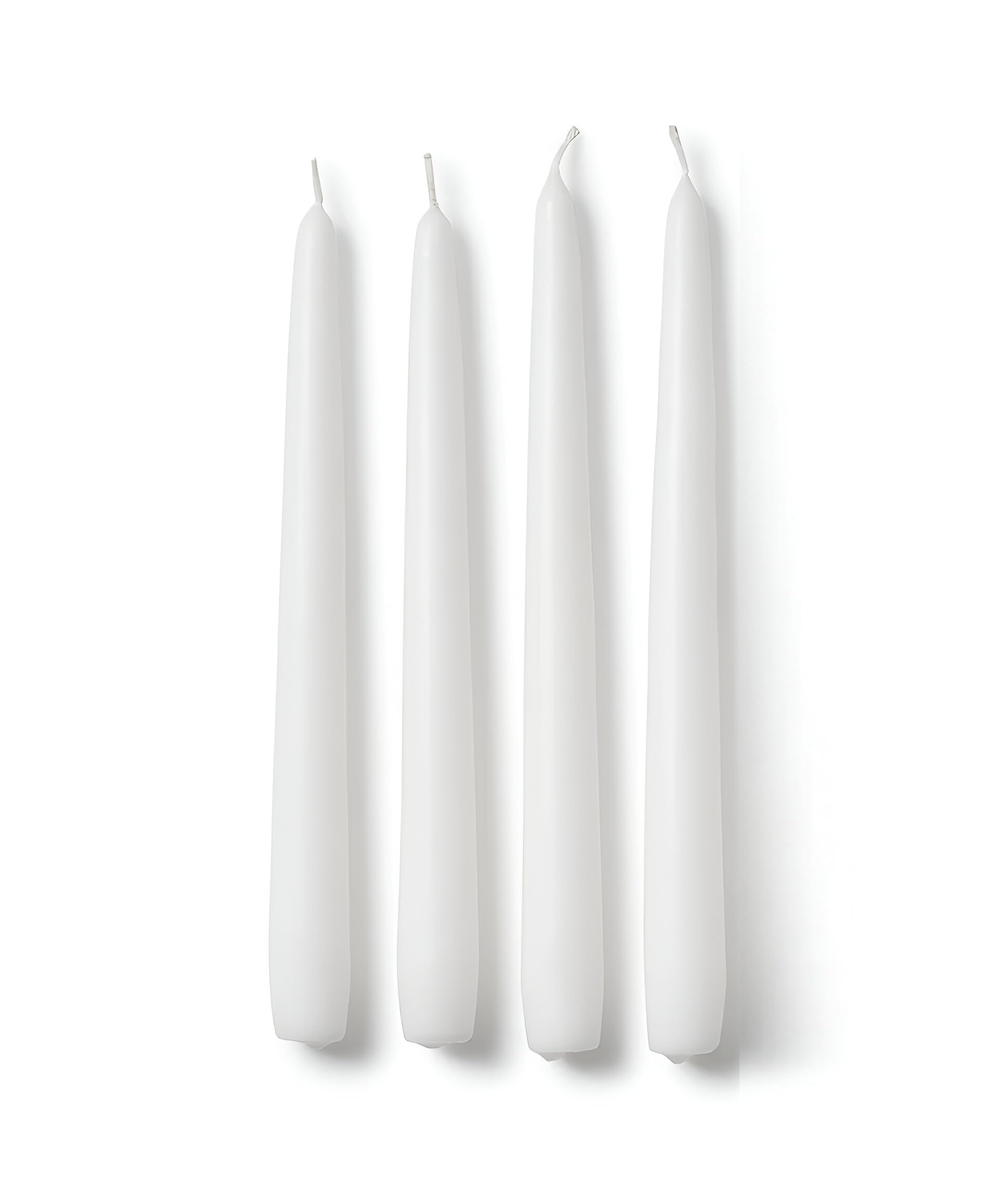 Luces Taper Candles 10 inch (H) Dripless, Set of 4 White Scented and Smokeless Candles Long Burning Paraffin Wax with Cotton Wicks for Decoretion-picture-23