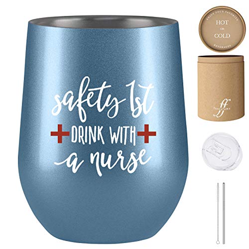 Nurse Gifts for Women - Safety First Drink with a Nurse - Nurse