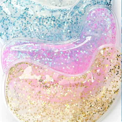 FGUUTYM Sac de Glace, Coussinet Yeux en gel réutilisable, Patch pour les yeux chaud et froid sous les yeux, contre la fatigue oculaire, les cernes autour des yeux, 5 ml de cils magnétiques (rouge, – vue 7