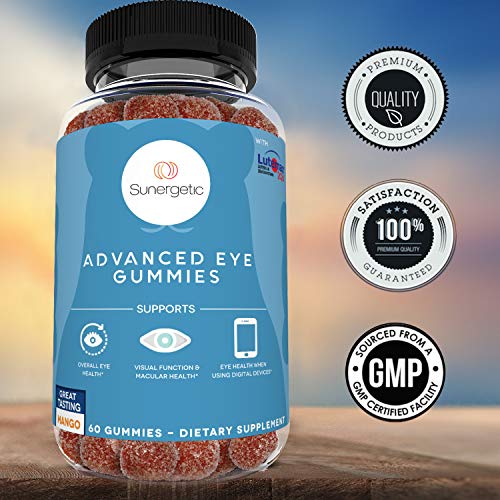 Image of Premium Eye Support Gummies-Lutein Gummies with Zeaxanthin Supports Overall Eye Health, Vision & Macular Health-Clinically Studied Lutein & Zeaxanthin Gummies with Lutemax 2020-60 Eye Gummies