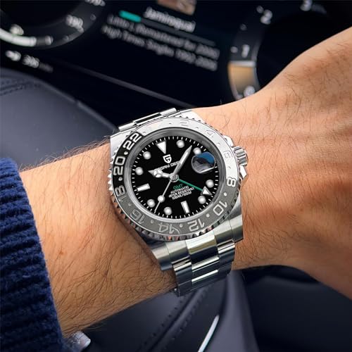 Image of Men Watch Pagani Design GMT Watches for Men Automatic 40MM Date 100M Waterproof Stainless Steel Sapphire Glass Mechanical Wristwatches PD-1662