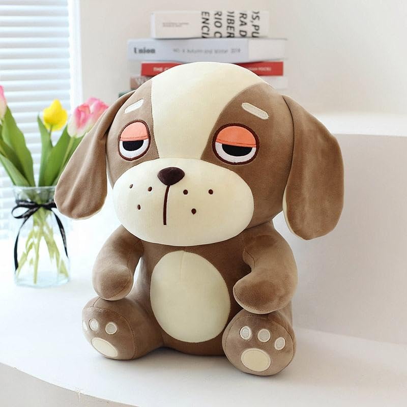 Image of Sleepy Dog Plush Toy - 25 cm Cute Soft Stuffed Puppy | Cuddly Dog Plush Toy for Kids & Adults | Birthday Gift (Random Color)