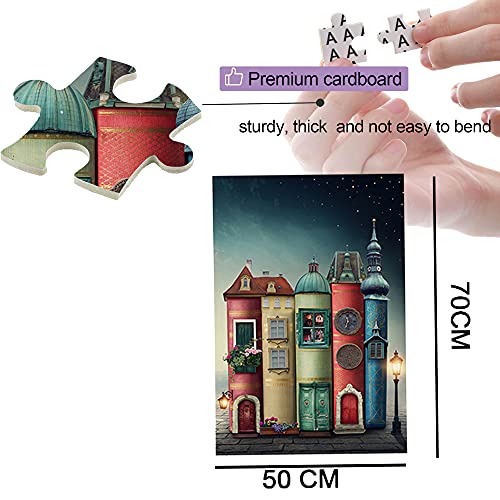 JMbeauuuty Puzzle Erwachsene 1000 Teile, Puzzle für Erwachsene und Kinder ab 14 Jahren, Farbenfrohes Legespiel - Der Bizarre Buchladen 70x50cm – Bild 3