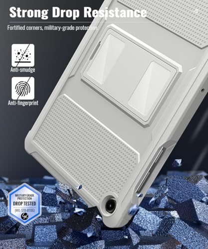 Image of MoKo Shockproof Case Fit Samsung Galaxy Tab A11+ Plus / A9+ 11 Inch | Full Body Rugged Stand Back Cover with Built-in Screen Protector for Galaxy Tab A11+ / A9+ Tablet, Light Gray