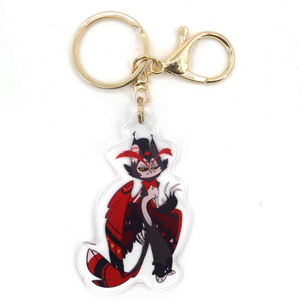 DAOWINCartoon Hotel Keychain Angel Dust Characters Keyring Cosplay Props Cartoon Peripheral Fashion Pendant for Fans