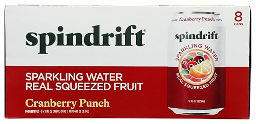SPINDRIFT Cranberry Punch Sparkling Water 8pk, 12 FZ